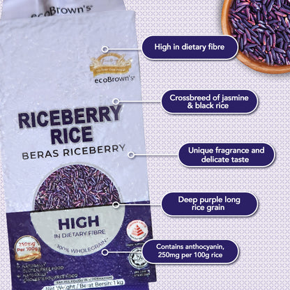ecoBrown's Riceberry Rice 1kg