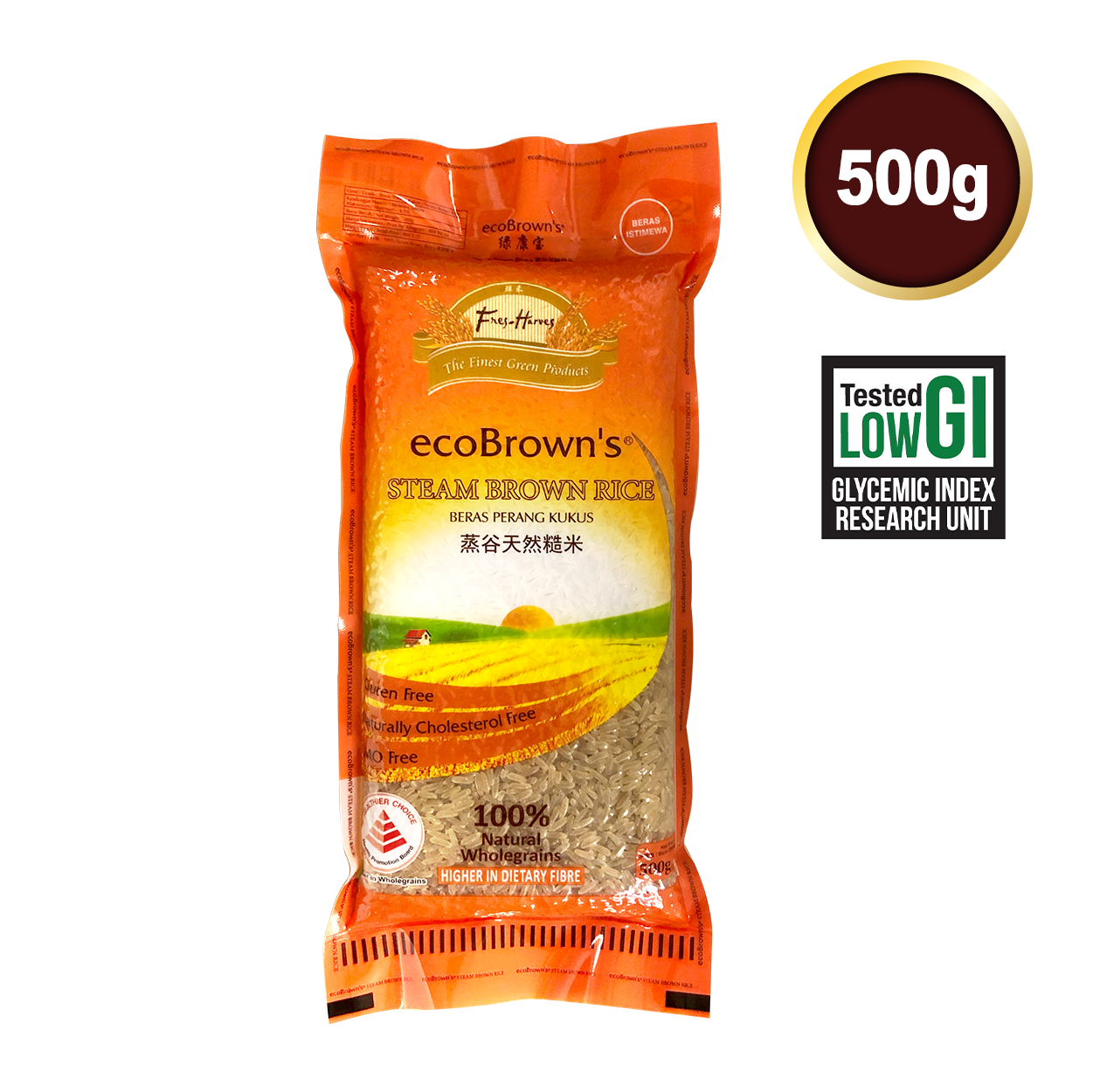 Ecobrowns Steam Brown Rice 500g Ecobrowns