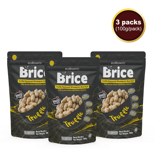 ecoBrown’s Brice Truffle Flavoured Wholegrain Rice Puff [Bundle of 3x100g]