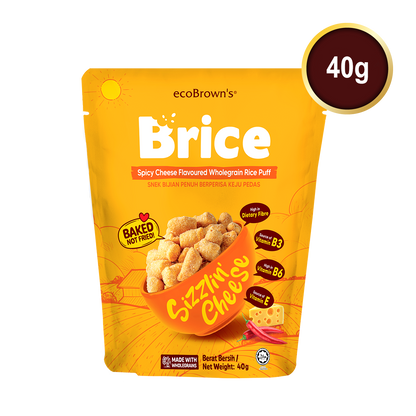 ecoBrown’s Brice Spicy Cheese Flavoured Wholegrain Rice Puff [40g]