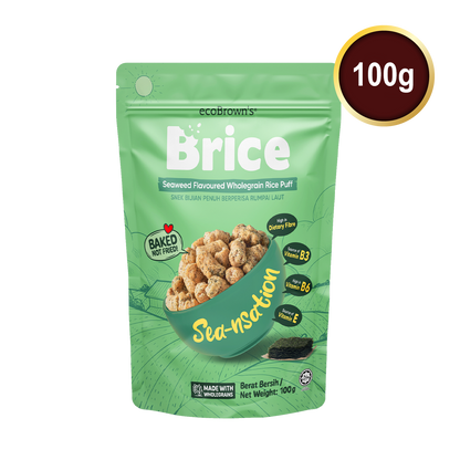 ecoBrown’s Brice Seaweed Flavoured Wholegrain Rice Puff [100g]