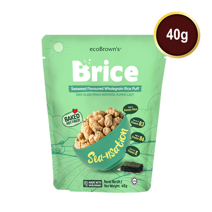 ecoBrown’s Brice Seaweed Flavoured Wholegrain Rice Puff [40g]