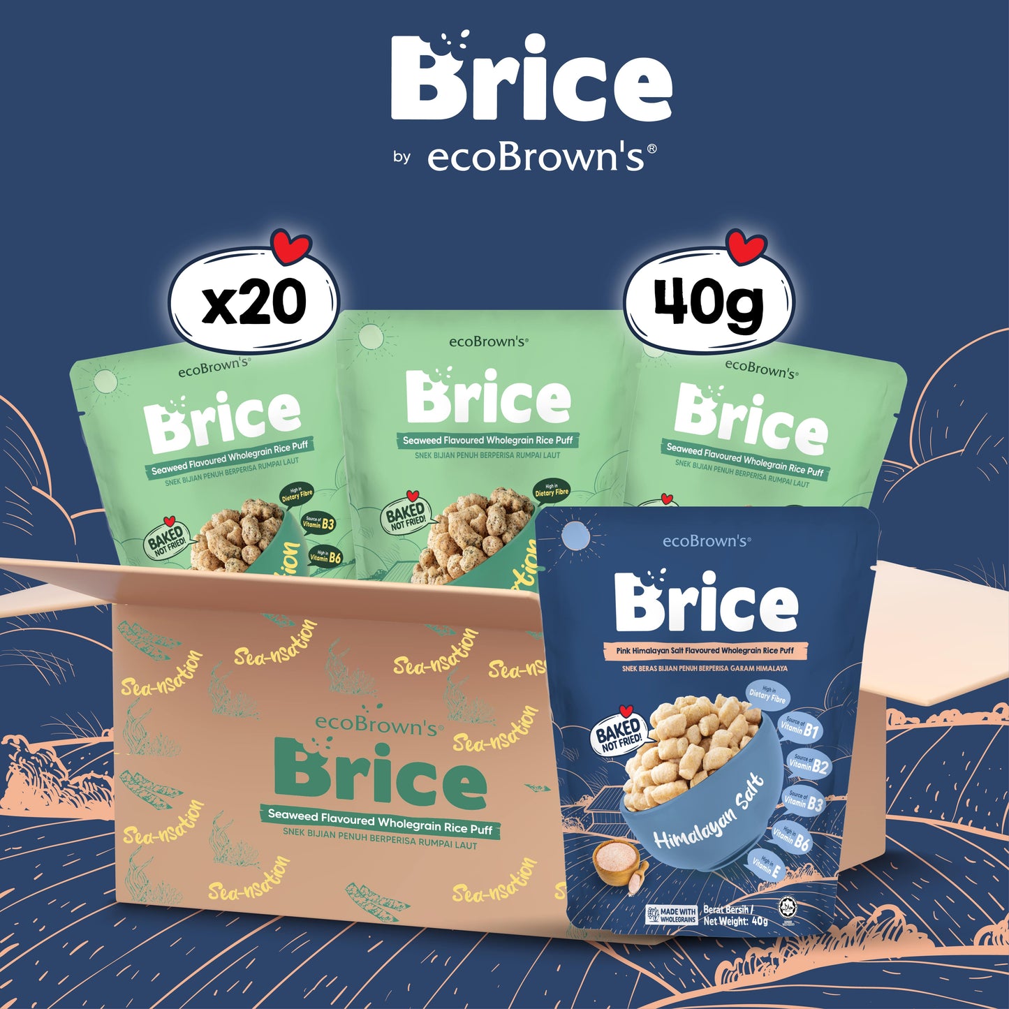 [Campaign Bundle] ecoBrown’s Brice Flavoured Himalayan Salt Wholegrain Rice Puff