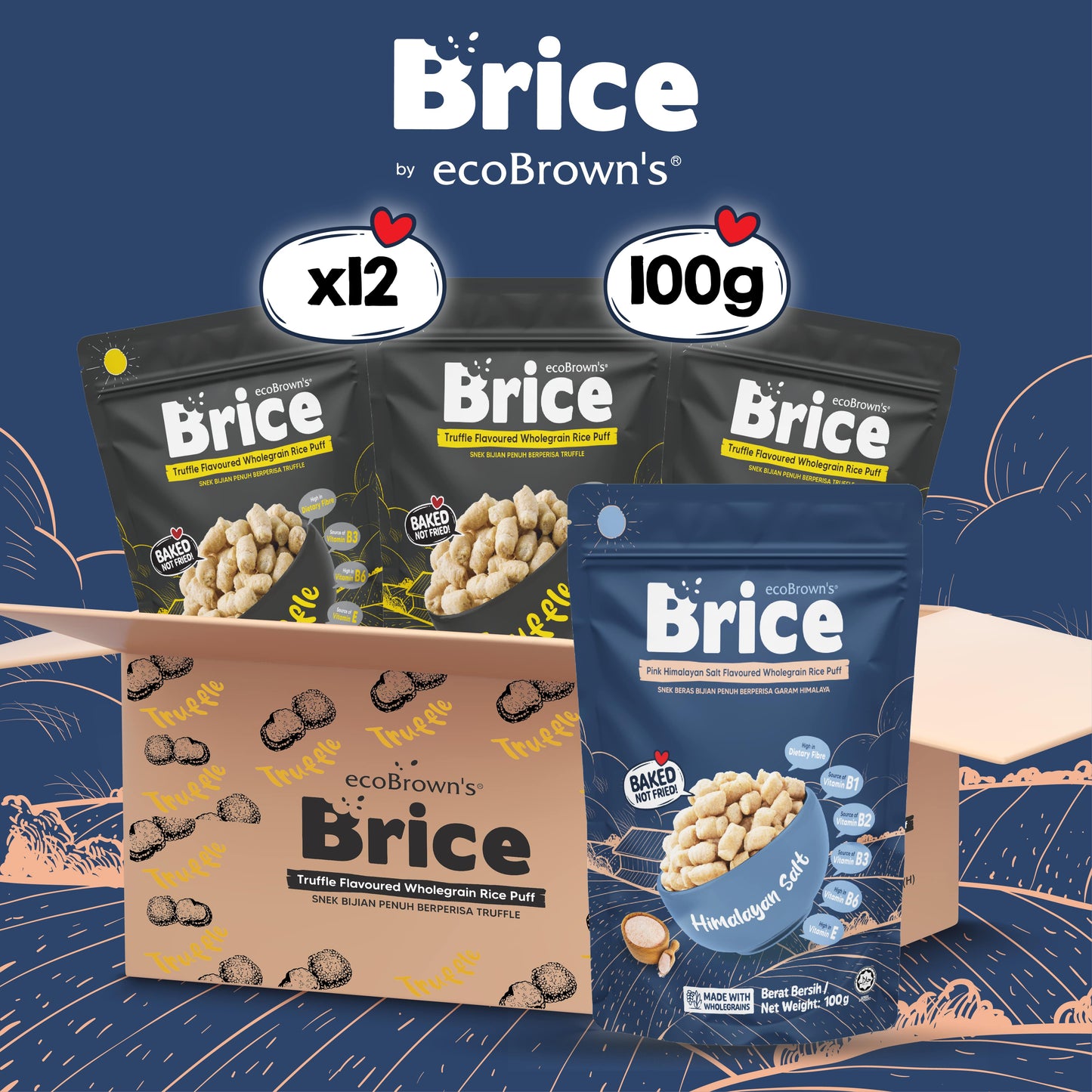 [Campaign Bundle] ecoBrown’s Brice Flavoured Himalayan Salt Wholegrain Rice Puff