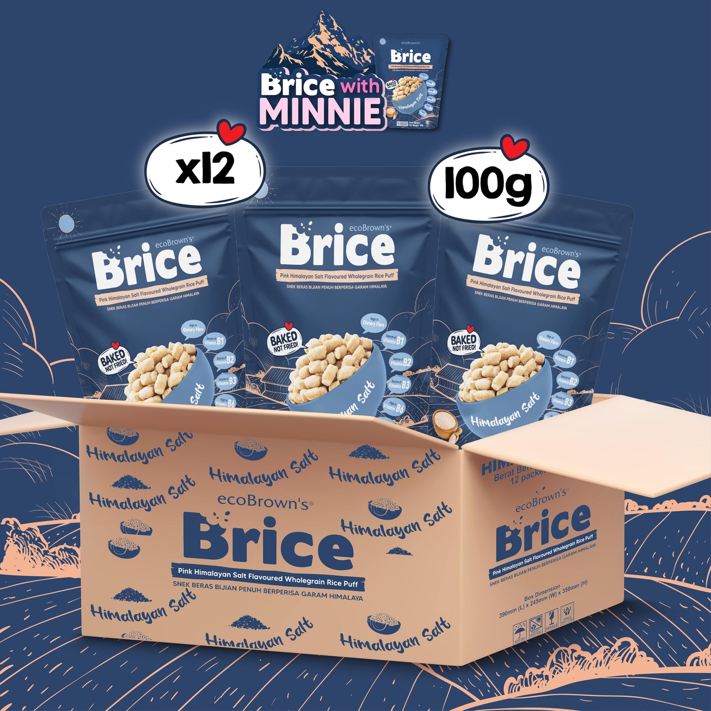 [Campaign Bundle] ecoBrown’s Brice Flavoured Himalayan Salt Wholegrain Rice Puff