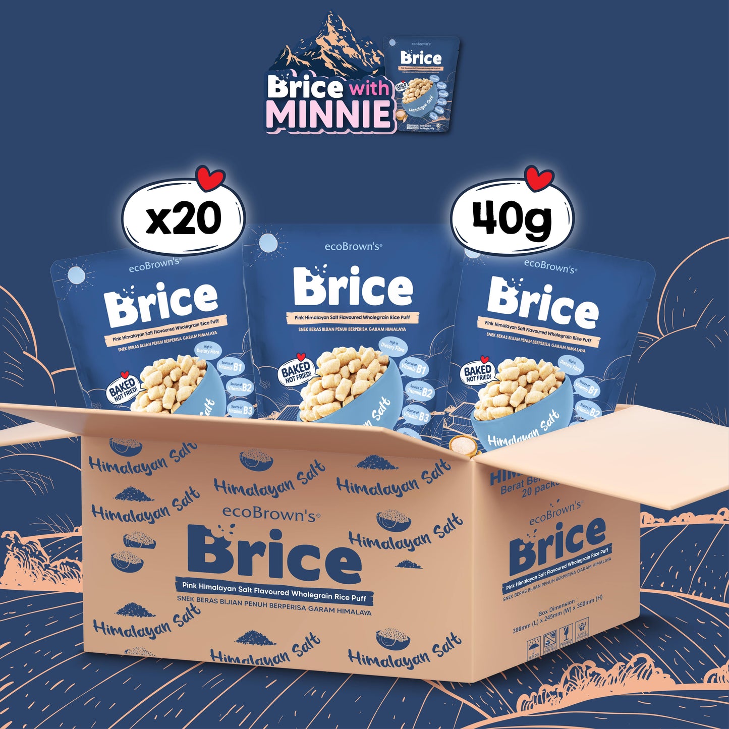 [Campaign Bundle] ecoBrown’s Brice Flavoured Himalayan Salt Wholegrain Rice Puff