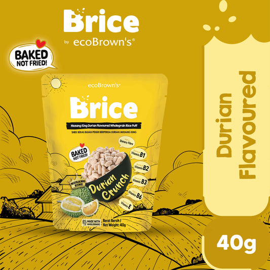 [40g] ecoBrown’s Brice Musang King Durian Flavoured Wholegrain Rice Puff