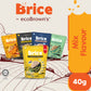 [Bundle of 5x 40g] ecoBrown’s Brice Wholegrain Rice Puff - Seaweed+ Spicy Cheese+ Truffle+ Himalayan Salt+ Durian