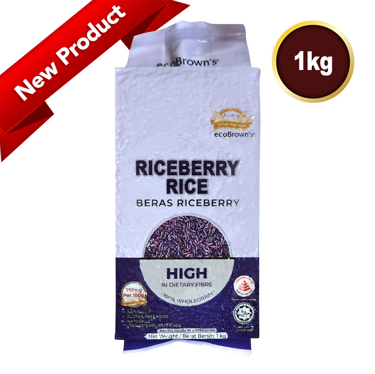 ecoBrown's Riceberry Rice 1kg