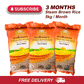 3 Months Subscription (Steam Brown Rice 5kg)